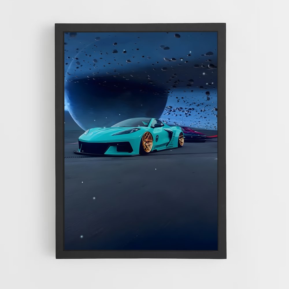 Poster Corvette Galactique – affiche Chevrolet (vue 2)